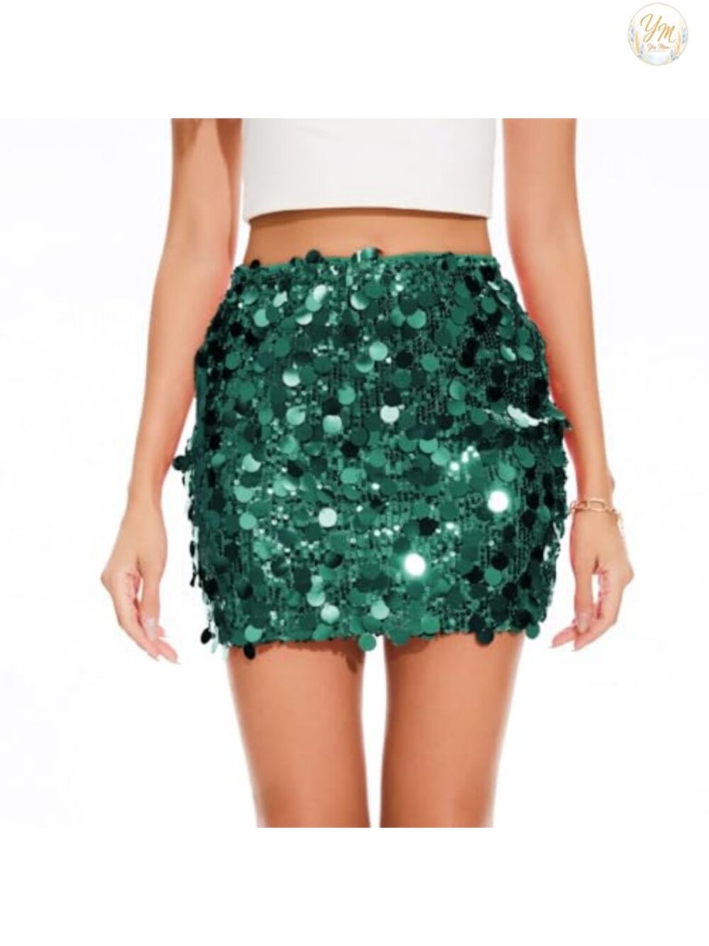 Sequin Mini Skirt Bodycon Stretchy Glitter Party Club Night Out